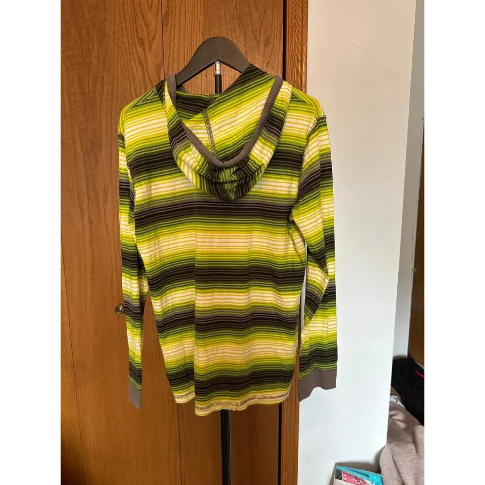 Mambo Australia Mens XL Striped Long Sleeve Hoodie Knit Y2K Retro Surf Shirt